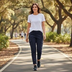 NWOT Athleta Navy Cargo Pants